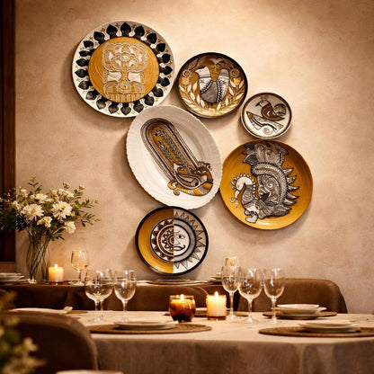 Handcrafted Wall Plate Set (6 Pieces)