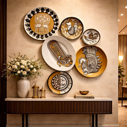 Handcrafted Wall Plate Set (6 Pieces)
