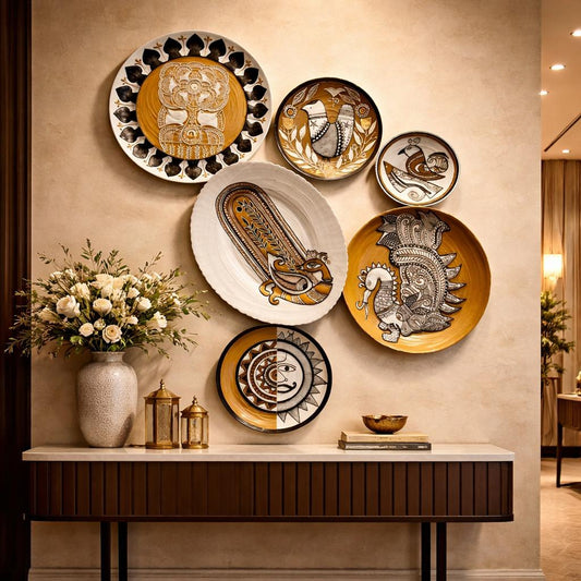 Handcrafted Wall Plate Set (6 Pieces)