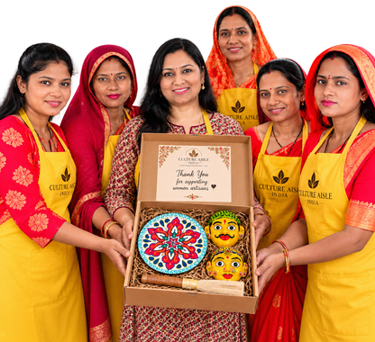 Cherial Heritage – Handcrafted Wall Plate & Mask Gift Hamper | Culture Aisle India