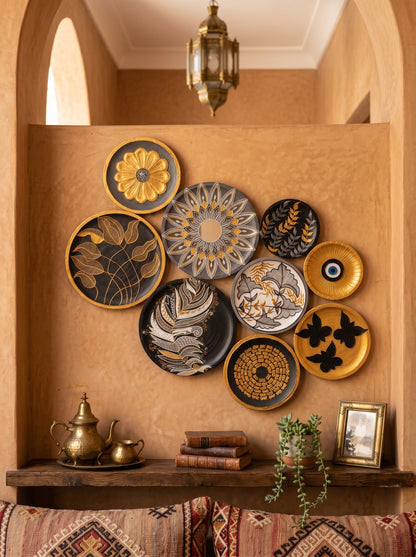 Handcrafted Luxe Wall Plate Set (9 Pieces) (SET2)