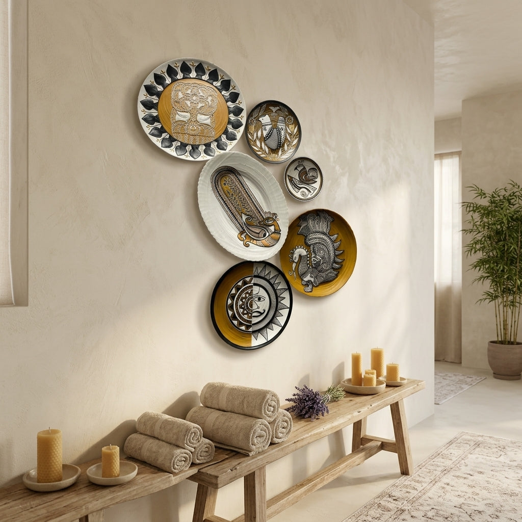 Handcrafted Wall Plate Set (6 Pieces)