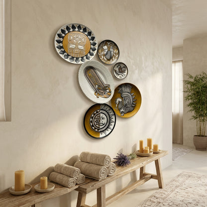 Handcrafted Wall Plate Set (6 Pieces)
