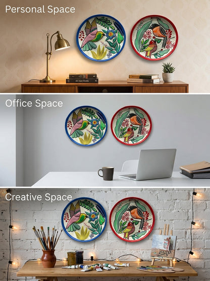 Handcrafted Wall Plate Set (2 Pieces)