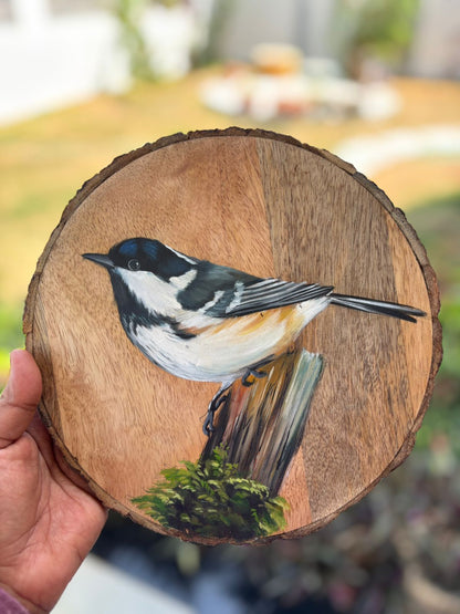 Sparrow Essence – Handcrafted Wooden Wallplate
